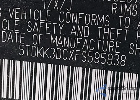 2015 Toyota Sienna Le 8 Passenger from USA, damaged, VIN 5TDKK3DCXFS595938